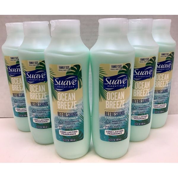 Suave Essentials Ocean Breeze Refreshing Conditioner, 22.5oz, Pack of 6