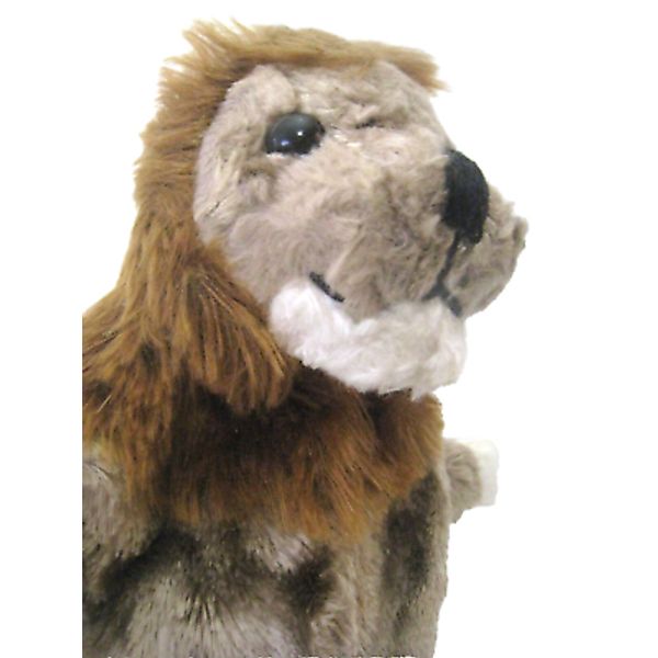 Vtg 1950s 1960s Lion Hand Puppet Paper-Mache? Straw-Filled Head Velvet Body 9"