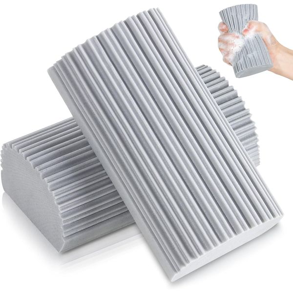2-Pack Damp Clean Duster Sponge, Magic Sponge Eraser Baseboard Cleaner Tool, Dus