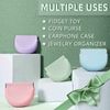 Silicone Pink Retainer Case with Lanyard Slim Cute Retainer Holder Dental Thin Container Braces Case for Girl Women Kids Men Travel Partial Denture Night Mouth Guard Aligner Case