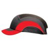 JSP Hardcap™ A1+ Bump Cap - 5cm Peak - Grey/Red (ABS000-00L-500)