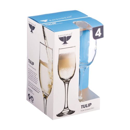 Ravenhead Tulip 4 Piece 20 CL Prosecco / Champagne Flute Glasses