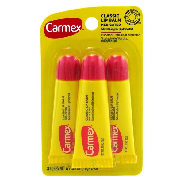 Carmex Lip Balm Tube Classic Medicated 0.35 Ounce (6 Count)