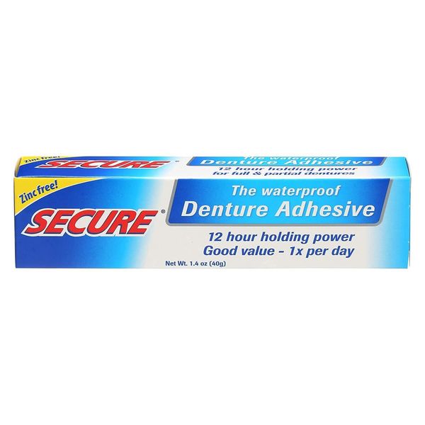 Secure Denture Adhesive Waterproof 1.4 oz