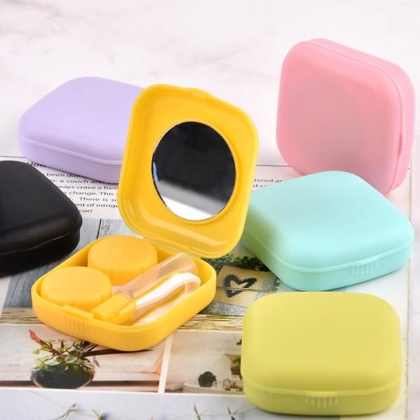 Hard lens case Lens fitting tool Pastel mirror Lens case Random