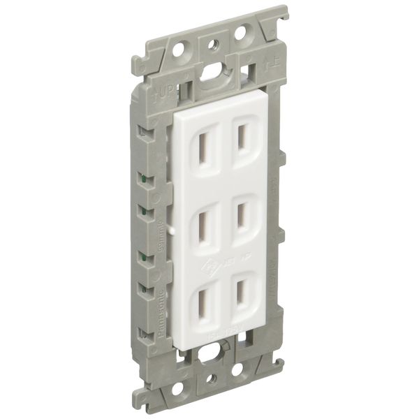 Panasonic WTL130349W Embedded Triple Outlet with Insulated Frame Ceramic White