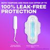 Tampax Radiant Tampons Multipack, with LeakGuard Braid, Regular/Super Absorbency, Unscented, 28 Count