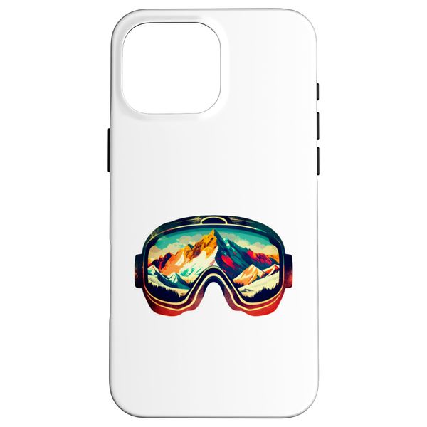 iPhone 16 Pro Max Retro Ski goggles, Vintage snowboard, Cool Skier Case