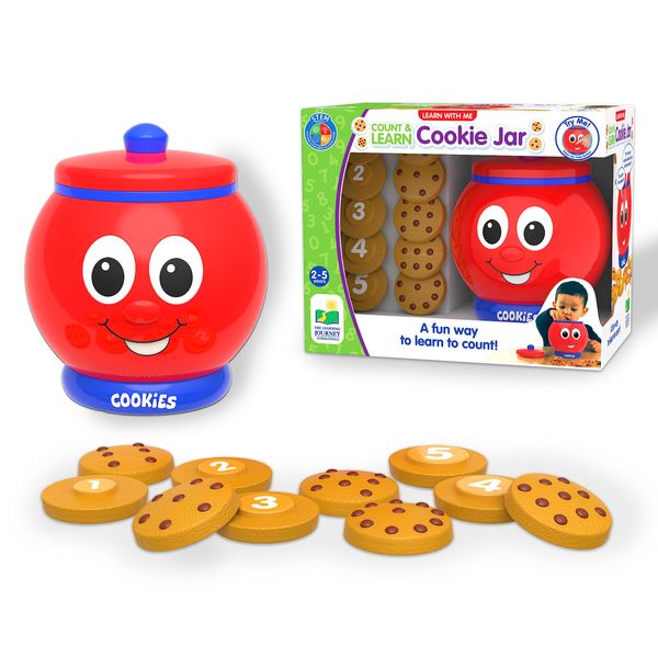 The Learning Journey Learn With Me - Count & Learn Cookie Jar - Counting and Numbers STEM Teaching Toddler Toys & Gifts for Boys & Girls Ages 2 Years and Up - Award Winning Preschool Learning Toys