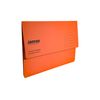 Pack of 100 Orange Card Premium Foolscap Document Wallets