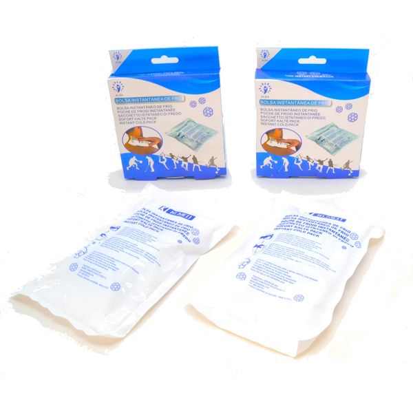 2 x Reusable Compress, Hot and Cold Pack, Ball Bag, Relax Muscles, Soothe Pain, 21 cm x 13 cm Warm Cold (Cold Cool Pack)