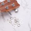 sourcing map 3 Set Guitar Nuts and Washers 3/8" Guitar Input Output Jack Socket Nuts Silver for Guitar Bass