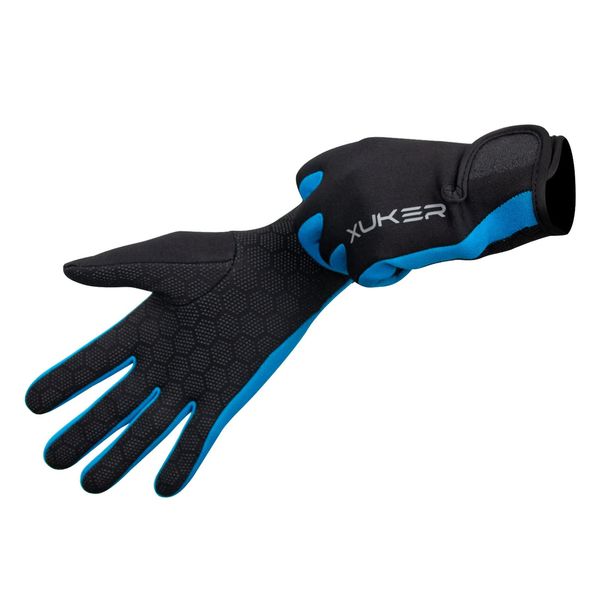 XUKER Neoprene Glove,Wetsuit Gloves 1.5mm & 2mm for Scuba Diving Snorkeling Paddling Surfing Kayaking Canoeing Spearfishing Skiing and Other Water Sports, Blue Large