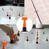 DC VOLTAGE Tile Leveling System Kit 50pcs Tile Leveler Spacers, 1 Special Wrenches, 5 T-pins (Small-50Pcs)
