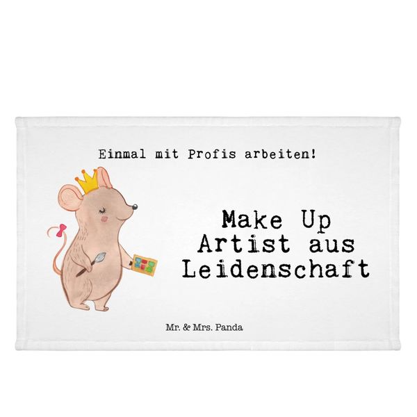 Mr. & Mrs. Panda Gäste Handtuch Make Up Artist Leidenschaft - Geschenk, Sport Handtuch, Kosmetikstudio, Rente, Visagist, Gästetuch, Ausbildung,
