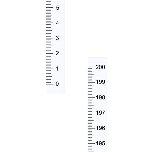 uxcell Adhesive Backed Tape Measure 200cm Vertical Read Measuring Tape Stick on Workbench Ruler (Transparent)