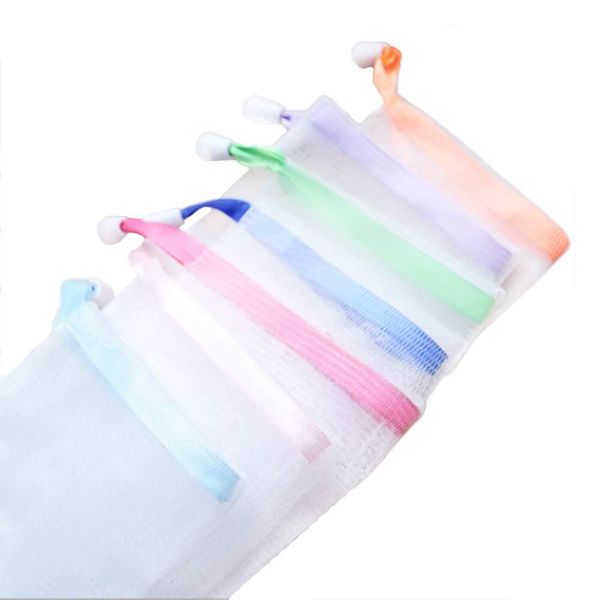 Soft Mesh Soap Bag with Drawstring Ideal for Foaming and Drying Soap Hangable