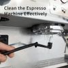 Watchget Espresso Machine Brushes Nylon Bristle Brushes Double Use with Spoon for Espresso Machine Group Head 3 Pack