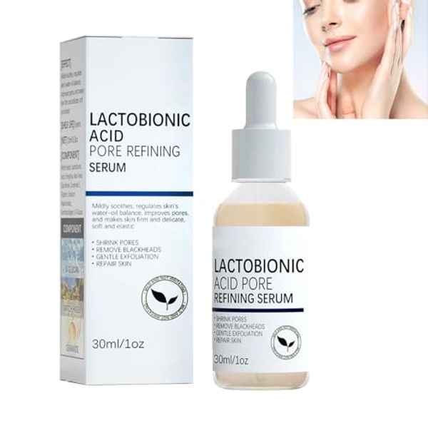 Porenverfeinerndes Niacinamid,Pore Minimizer Serum,Lactobionsäure-Gesichtsessenz,Schrumpfen Poren,Gesicht Schrumpfen Poren Serum,Gesichtsessenz zur Verkleinerung der Poren 30ml