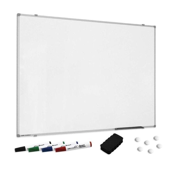 Whiteboard Basic Magnetisch Lackiert 30x45 cm mit Zubehör Starter Kit | Sam Creative Whiteboard | Magnetisches Whiteboard mit Zubehör | Whiteboard Basic mit Zubehör Starter Kit