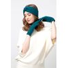 BYOS Winter Solid Toasty Warm Fleece Lined Knit Gloves & Headband 2 PCs Set