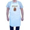 Apron For Baking Keep Calm Eat Cupcakes, White Cooking Apron For The Kitchen