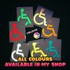 Safe-Tee Reflective YELLOW 9cm Disabled Driver Motability Wheelchair User Disability Sticker