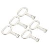 PATIKIL 5 Pack Aluminum Alloy Socket Spanner Key, 0.45"x0.2" Key Shape, Silver