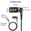 Xiatiaosann Laptop Security Lock Cable, 4 Digital Password Protection Computer Cable Security, Anti Theft Lock compatible for Dell Notebook (2 Pack)