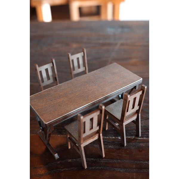 1/10 Scale Miniature Furniture Dining Table Set 1