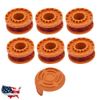 6 Pack 10ft For WORX WA0010 Replacement Spool Line With 1 Pack Spool Cap Cover