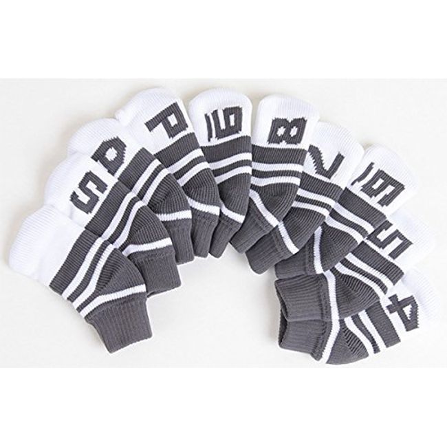 Socks Knit Iron Covers Pack of 10 (White)