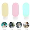 3Pcs Travel Bottles Set, 60ml Plastic Travel Bottles Containers for Toiletries, Leakproof Refillable Squeezable Empty Travel Containers for Shampoo Cosmetics Lotions Oils Shower Gel Hand Soap