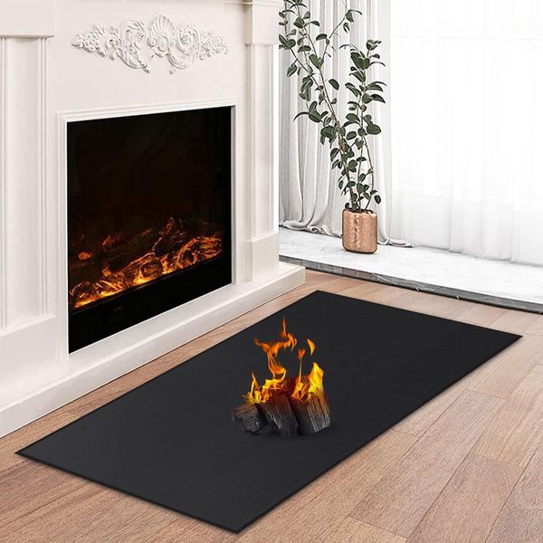 Hearth Rugs for Fireplaces Fire Resistant 24 X 42 inches Fireproof Fireplace ...