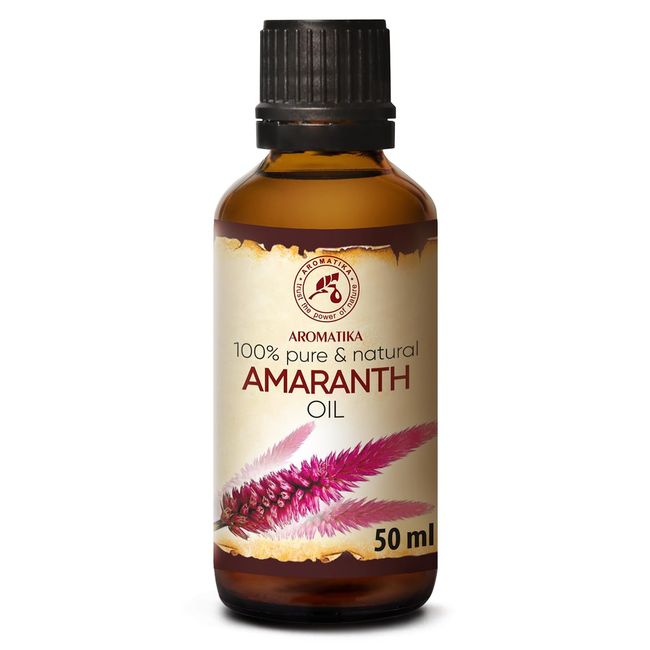 Amaranthöl 50 ml - Amaranthus Сaudatus Seed Oil - 100% reines und natürliches Basisöl - Amaranthöl Basic für Hautpflege - Körperpflege - Haarpflege - Nagelpflege