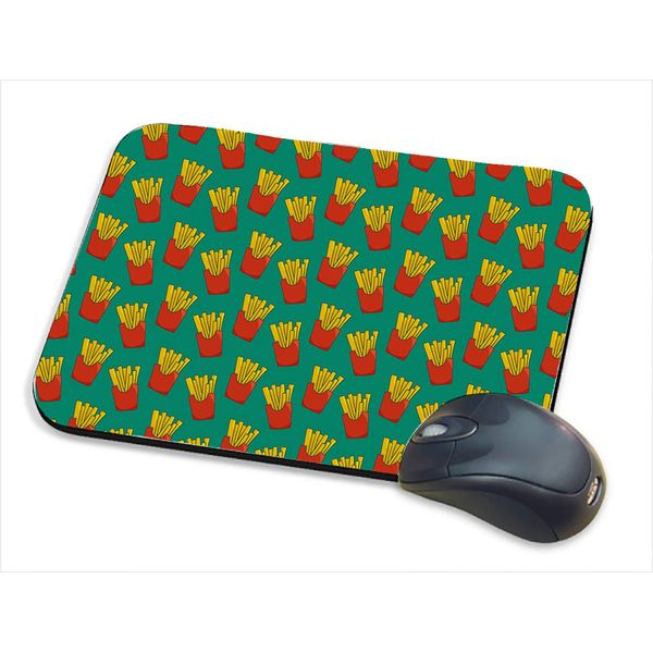 Fries Pattern Mouse Pad PC Computer Mat Desk Mat Work-Desk-Office/Daily use Computer Accessories Birthday Present Idea.
