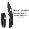 Spyderco Native 5 Lightweight Folding Knife, 3.1", Black