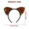 VIKSAUN 4 Pcs Soft Fabric Headband Set, Alice Cat Ears, Leopard Print, Cow, Tiger Stripes Hair Hoops for Cosplay, Anime, Holiday Events, Fancy Dress, Dance Recitals,Mardi Gras Halloween (4 Pcs)
