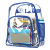 K-Cliffs Clear Backpack Heavy Duty See Through Student Bookbag Large Durable School Bag Quality Transparent PVC Travel Security Workbag Royal Blue