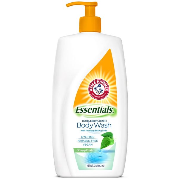 Arm & Hammer Essentials Ultra Moisturizing Body Wash, Simply Fresh, 32 Ounce