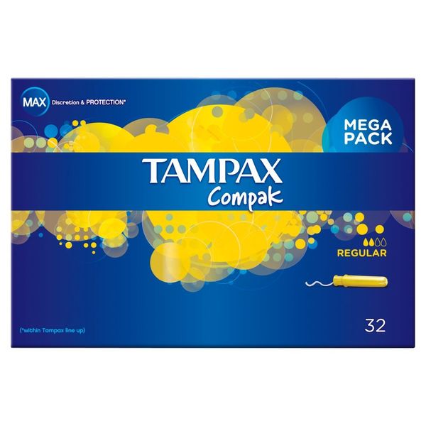 Tampax Compak Regular Applicator Tampons - Pack of 32