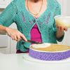 GWAWG Purple Cake Baking Strips 2PCS Adjustable Round Cake Baking Tray Protector