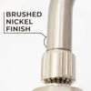 JS L-Shaped 12 in. Shower Arm Extender, Brushed Nickel Finish