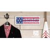 American Flag Wooden Sign with Custom Name & Established Date