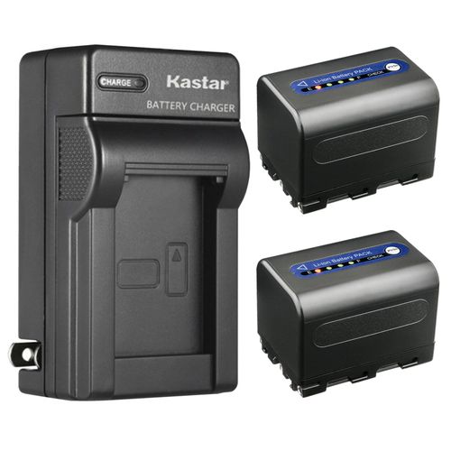 Kastar 2-Pack Battery and AC Wall Charger Replacement for Sony NP-FM30, NP-FM50, NP-FM55H, NP-QM50, NP-QM51, NP-FM70, NP-FM71, NP-QM71, NP-QM71D, NP-FM90, NP-FM91, NP-QM91, NP-QM91D Battery