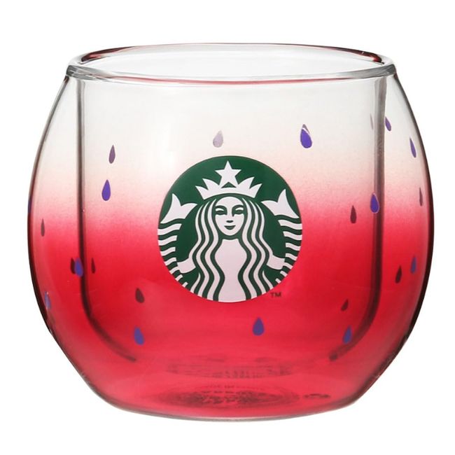 STARBUCKS Starbucks Heat-resistant Double Wall Glass Watermelon, 8.1 fl oz (237 ml), Watermelon, Fruit, Summer, Summer, Cup, Glass, Gift, Brand, Cute, Stylish, Return, Christmas, Birthday Gift