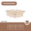 10 Flat Corrugated Boxes 20x20x4