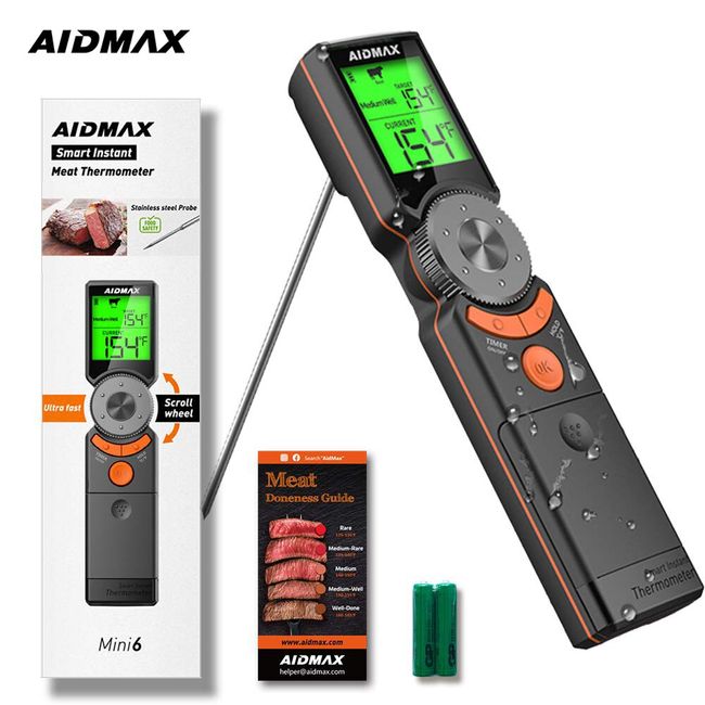 AidMax WR01 Digital Wireless BBQ Meat Thermometer Grill Oven