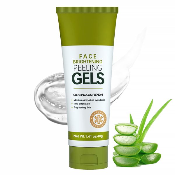 Natural Face Scrub Exfoliator, Aloe Vera Facial Scrub Gel, Deep Exfoliating Face Wash, Exfoliating Scrub, Organic Aloe Vera Face Exfoliator for Blackheads, Dark Spot & Acne, Clean Pore, Oil Control