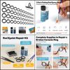 Fishing Rod Repair Kit, Pole Eyelet Ceramic Insert with Super Glue
